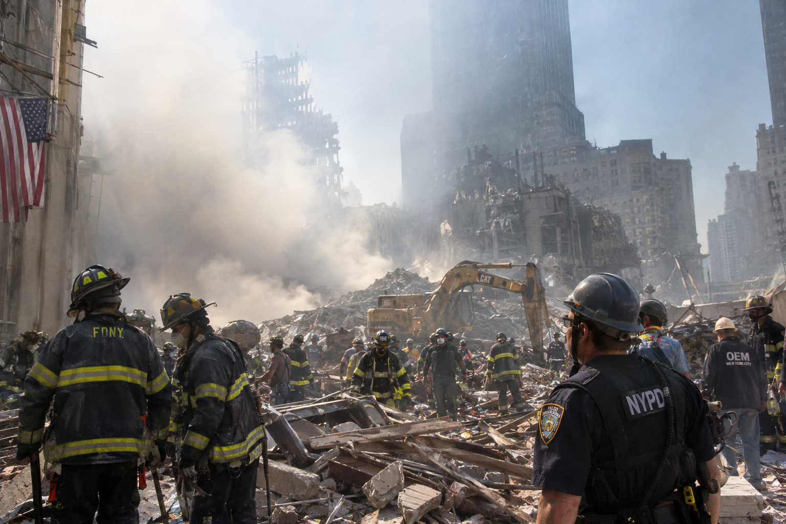 Rettungskräfte und Ground Zero